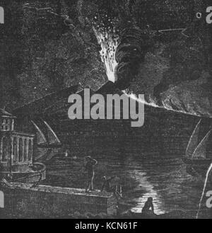 Volcan en éruption Illustration Banque D'Images