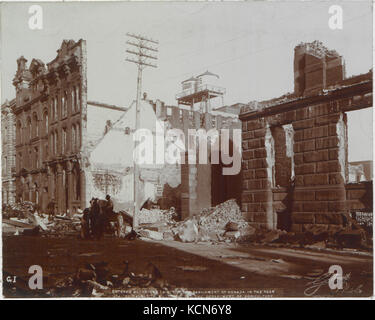 L'incendie est limite, Wellington St Toronto, 19 avril 1904 HS85 (1014986) Banque D'Images