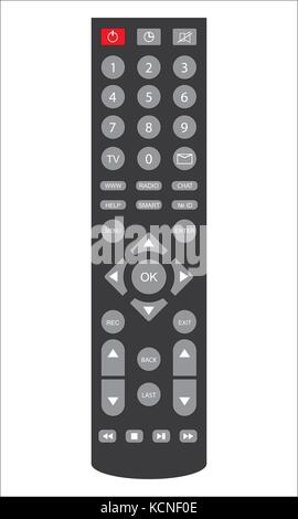 Tv remote control. Illustration de Vecteur