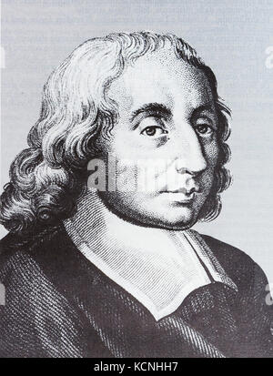 Portrait du scientifique philosophe Blaise Pascal Banque D'Images