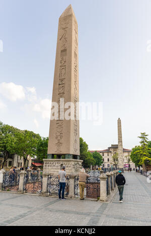 Obélisque de Théodose en parc Sultan Ahmet, Istanbul, Turquie Banque D'Images