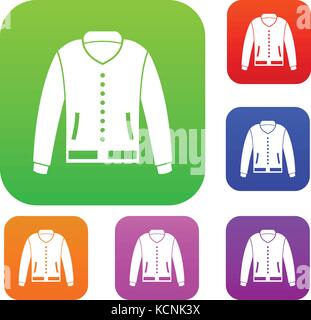 Ensemble veste collection couleur Illustration de Vecteur