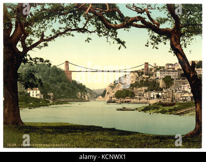 Clifton Suspension Bridge du traversier, Bristol, Angleterre RCAC2002696418 Banque D'Images