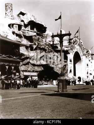 Entrée de la falaise attraction sur les habitants de Pike à la foire mondiale de 1904 Banque D'Images