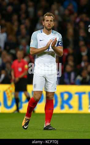 Harry Kane, de l'Angleterre durant la Coupe du Monde FIFA match qualificatif entre l'Angleterre et la Slovénie au stade de Wembley à Londres. 05 Oct 2017 Banque D'Images