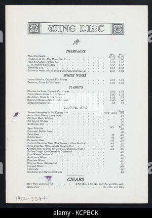 Le dîner (organisé par) NORTHERN PACIFIC RAILWAY (at) Le parc de Yellowstone (RR) ; (NYPL Hadès 2738644000009767) Banque D'Images