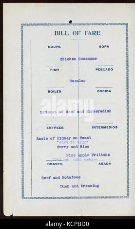 Le dîner (organisé par) la PACIFIC MAIL Steamship Co. (at) SS VILLE DE PARA (SS ;) (NYPL Hadès 2739034000009850) Banque D'Images