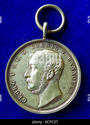 Bataille de Langensalza (1866) Médaille de Hanovre, avers Banque D'Images