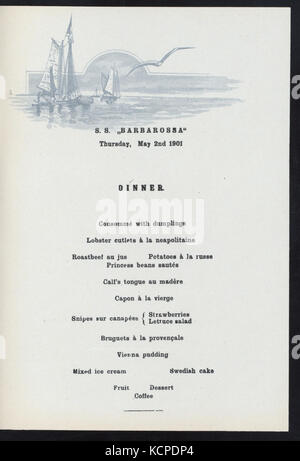 Le dîner (organisé par la NORDDEUTSCHER LLOYD BREMEN) (at) SS (SS ;) (NYPL Hadès 2761994000013482) Banque D'Images