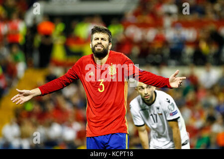 Alicante, Espagne. 6Th oct, 2017.'qualificatifs de la coupe du monde de 2018, 9 match entre l'Espagne et de l'Albanie à la Jose rico perez stadium. © abel f. ros/Alamy live news Banque D'Images