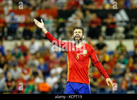 Alicante, Espagne. 6Th Oct, 2017. Fédération Européenne de la Coupe du Monde 2018 éliminatoires, 9 match entre l'Espagne et de l'Albanie à la Jose Rico Perez Stadium. © ABEL F. ROS/Alamy Live News Banque D'Images