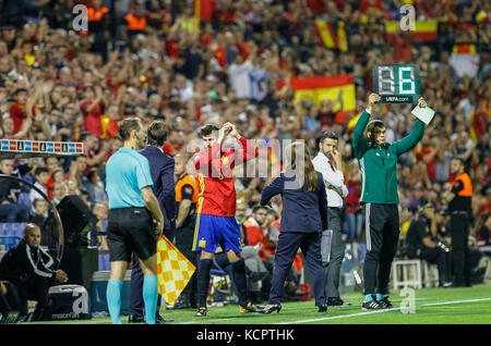 Alicante, Espagne. 6Th sep 2017.'qualificatifs de la coupe du monde de 2018, 9 match entre l'Espagne et de l'Albanie à la Jose rico perez stadium. crédit : abel f. ros/Alamy live news Banque D'Images