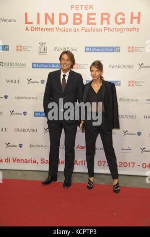 Venaria Reale (d), 06/10/2017 Inauguration de l'exposition du photographe PETER LINDBERGH la venaria royal royal photo : Piero piazzi avec virginia galatelli. Banque D'Images