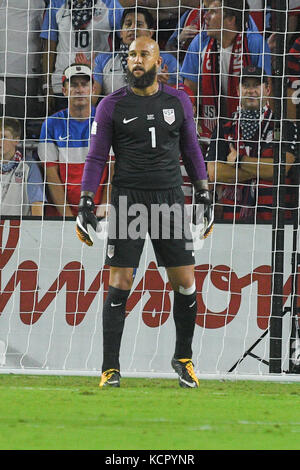 Orlando, Floride, USA. 6Th Oct, 2017. United States gardien Tim Howard (1) lors d'un match de qualification pour la Coupe du Monde contre le Panama à Orlando City Stadium, le 6 octobre 2017 à Orlando, Floride. Les États-Unis a gagné 4-0.ZUMA Press/Scott A. Miller Crédit : Scott A. Miller/ZUMA/Alamy Fil Live News Banque D'Images