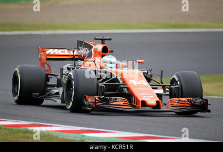 Suzuka, au Japon. 7 Oct, 2017. 2017 GRAND PRIX DU JAPON DE FORMULE 1 , 06. 08.10.2017 - Fernando Alonso (SPA# 14), McLaren Honda Photo : Cronos/Hasan Bratic Crédit : Cronos/Alamy Live News Banque D'Images