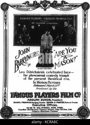 Êtes-vous un Mason (1915) 1 Banque D'Images