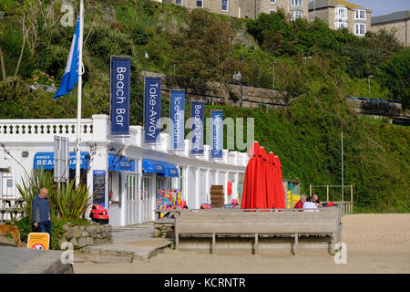 Bar de plage, la plage de porthminster St Ives, Cornwall Banque D'Images