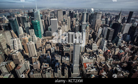 Haut de l'empire state building new york nyc Manhattan Etats-Unis centrale et d'Amérique du Sud à Banque D'Images