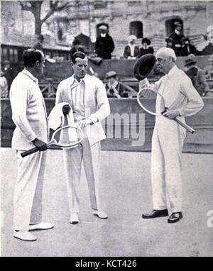 Anthony wilding et Arthur Balfour, Nice, 1914 Banque D'Images