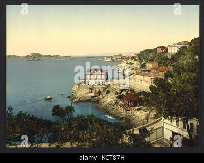 Corniche Road, à partir de l'Roubion Restaurant, Marseille, France RCAC2001698458 Banque D'Images