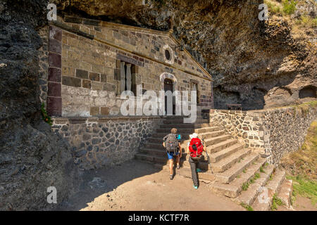 Monistrol d'Allier. La chapelle de Sainte Madeleine sur la via podiensis. Camino de Santiago. Chemin de pèlerinage. La Haute Loire. L'Auvergne. France Banque D'Images