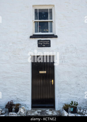 Vieille maison de 1781, sur Shore Road, Port Erin, Île de Man). Banque D'Images