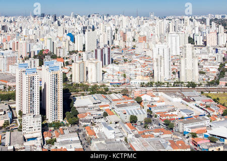 Vue aérienne de la ville de São Paulo - Brésil. Centre-ville. Banque D'Images