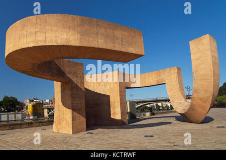 Monument à la tolérance (par Eduardo Chillida), Séville, Andalousie, Espagne, Europe Banque D'Images