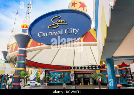 Entrée de Carnival City Casino & Entertainment World, Brakpan, East Rand, une plus grande Johannesberg, la Province de Gauteng, Afrique du Sud Banque D'Images