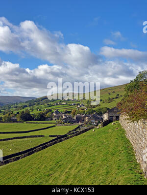 Le village de Gunnerside, Swaledale, Richmondshire, North Yorkshire, Angleterre, Royaume-Uni, Europe. Banque D'Images