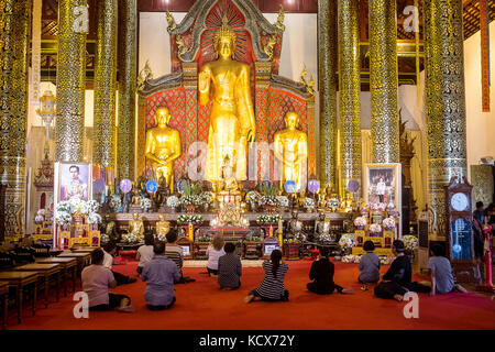 Wat Chedi Luang temple, Chiang Mai, Thaïlande Banque D'Images