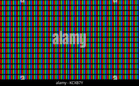 Les diodes LED RGB de l'écran d'un ordinateur / pixels macro Banque D'Images
