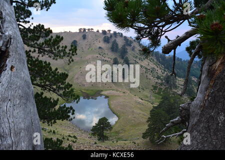Lac alpin de Flegga, Parc National de Pindus , Ioannina, Grèce Banque D'Images