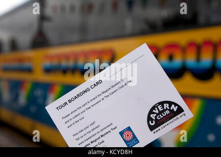 Laissez-passer pour la visite magique des mystères du Cavern Club, Albert Dock, Liverpool, Merseyside Banque D'Images