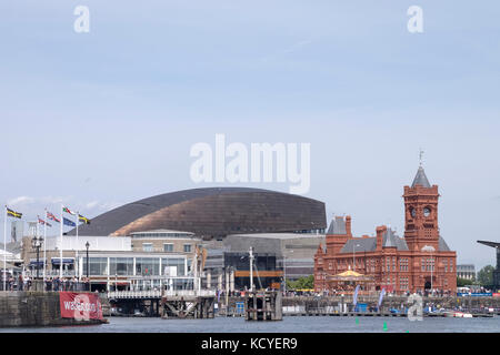 Extreme Sailing Series La baie de Cardiff, Cardiff, Royaume-Uni Banque D'Images