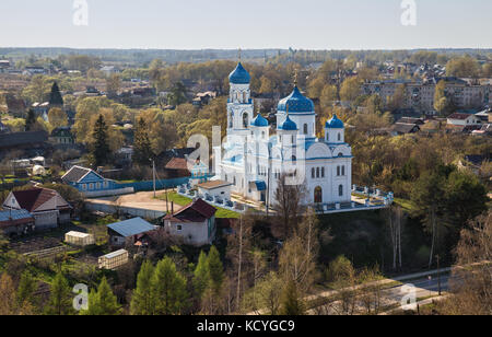 Vue de dessus de l'église de l'Archange Michel (Annonciation), Torjok, Russie Banque D'Images