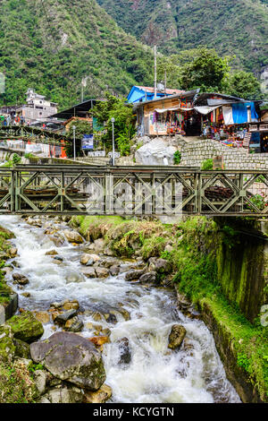 La ville d'Aguas Calientes à Cusco, Machu picchu, Pérou Banque D'Images