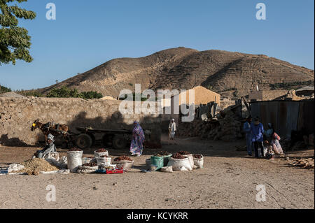 Dans la vieille ville de Keren en fin d'après midi, février 2013. Dans la vieille ville de Keren, février 2013. Banque D'Images