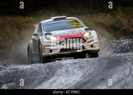 Osian Pryce au Pays de Galles Championnat du Monde des Rallyes (WRC) Le Rallye de Grande-Bretagne au Pays de Galles, Royaume-Uni Banque D'Images