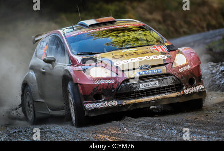 Nasser Al Attiyah au Pays de Galles Championnat du Monde des Rallyes (WRC) Le Rallye de Grande-Bretagne au Pays de Galles, Royaume-Uni Banque D'Images