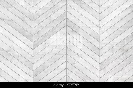 Parquet chevron gris naturel. bois de chêne. Banque D'Images