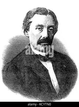 Leon FOUCAULT (1819-1868) physicien français Banque D'Images