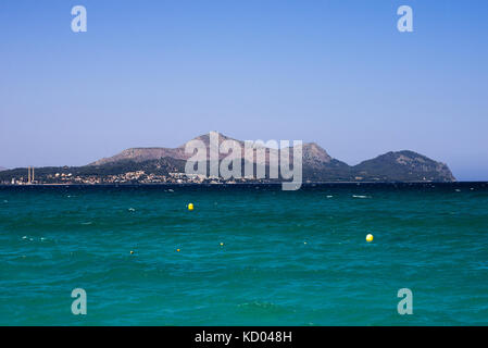 Panorama de la baie d'Alcudia et ville, Majorque, iles baléares Banque D'Images