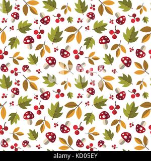 Automne feuilles jaune transparente motif de fond saison automne ornement Illustration de Vecteur