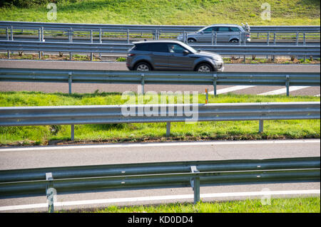 A23 Autostrada Alpe-Adria dans Treppo Grande, Udine, Italie. 25 août 2017 © Wojciech Strozyk / Alamy Stock Photo Banque D'Images