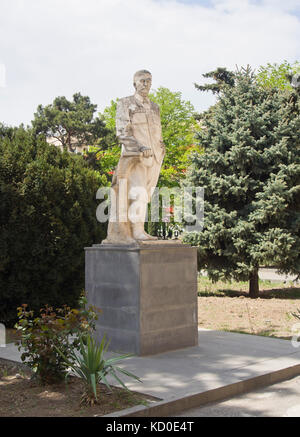 Joseph Staline Musée dans la ville de Gori en Géorgie, à l'extérieur de la sculpture de l'ancien leader dans le parc environnant Banque D'Images