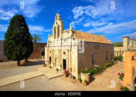 Monastère d'Arkadi, Crète, Rethymnon, îles grecques, Grèce, Europe Banque D'Images