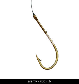 Libre d'un crochet de pêche isolé sur fond blanc Banque D'Images