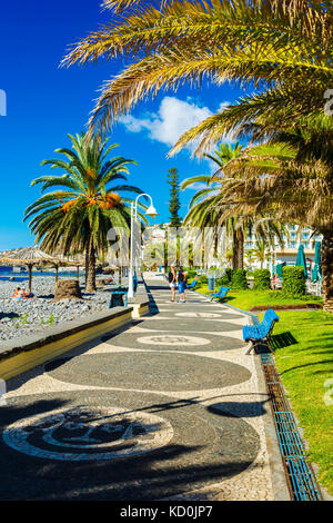 Promenade. Santa Cruz. Madère, Portugal, Europa. Banque D'Images