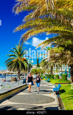 Promenade. Santa Cruz. Madère, Portugal, Europa. Banque D'Images